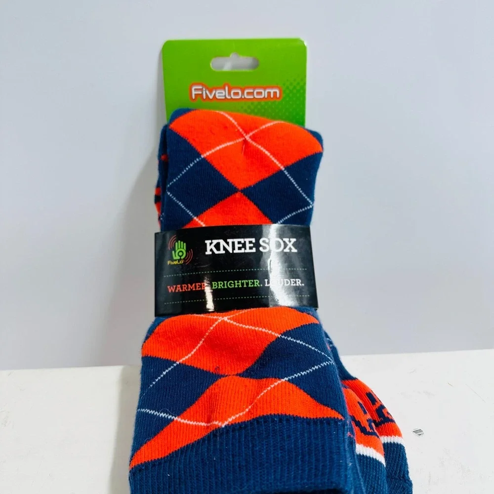 Fivelo Warmer, Brighter, Louder Argyle Knee Socks Multicolor One Size NWT‎